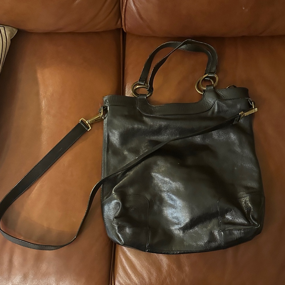 TOSCA BLU Black Leather Handbag